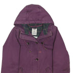 JOULES Womens Purple Hooded Zip Jacket UK 10 Cotton Blend Casual Outerwear
