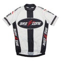 ANDEER Bike Zone Full Zip Cycling Mens Jersey White High Neck S