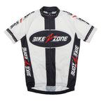 ANDEER Bike Zone Full Zip Cycling Mens Jersey White High Neck S