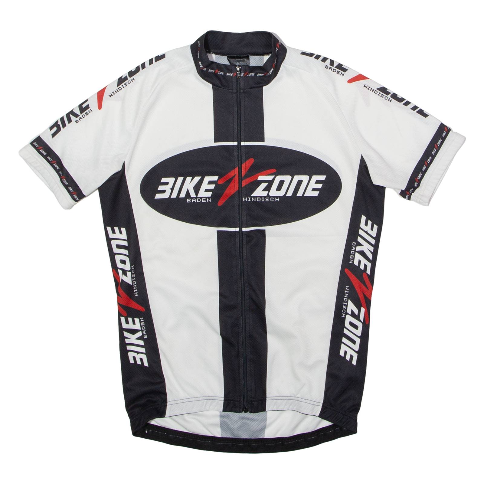 ANDEER Bike Zone Full Zip Cycling Mens Jersey White High Neck S