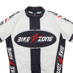 ANDEER Bike Zone Full Zip Cycling Mens Jersey White High Neck S