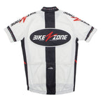 ANDEER Bike Zone Full Zip Cycling Mens Jersey White High Neck S