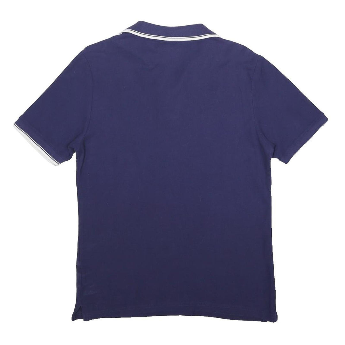 UMBRO Womens Blue Short Sleeve Plain Polo Shirt M Cotton Sport Casual