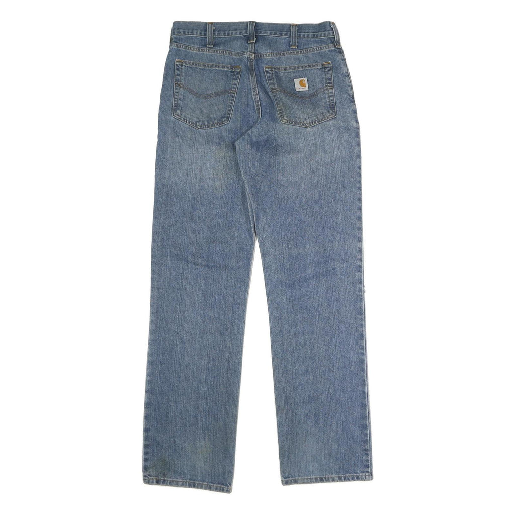 CARHARTT Mens Jeans Blue Regular Straight Denim Medium W34 L34 Button Cotton