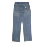 CARHARTT Mens Jeans Blue Regular Straight Denim Medium W34 L34 Button Cotton