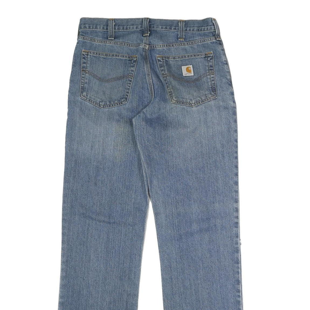 CARHARTT Mens Jeans Blue Regular Straight Denim Medium W34 L34 Button Cotton