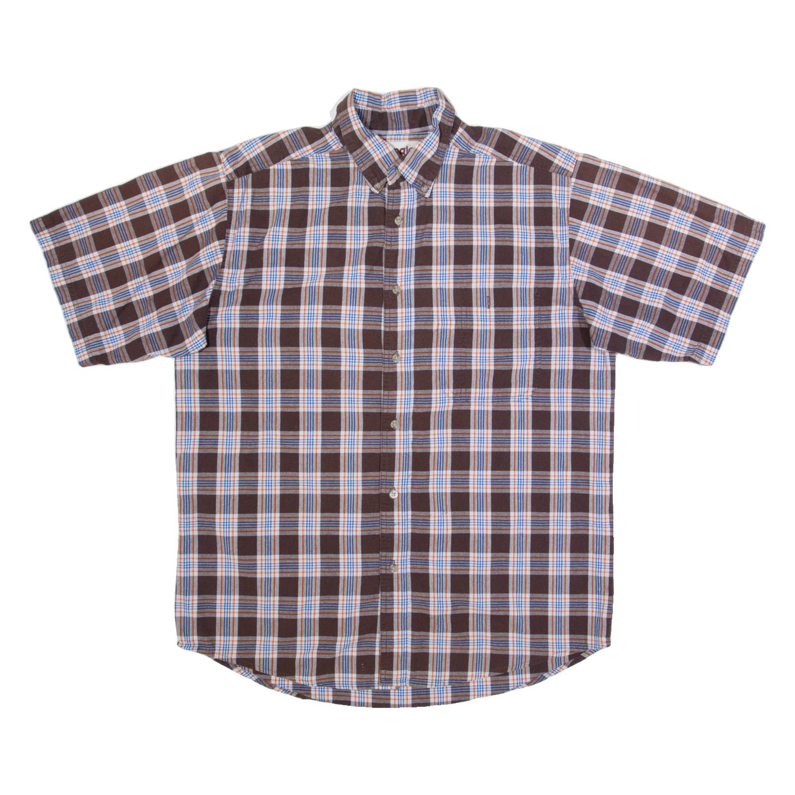 WRANGLER Mens Shirt Brown Check L