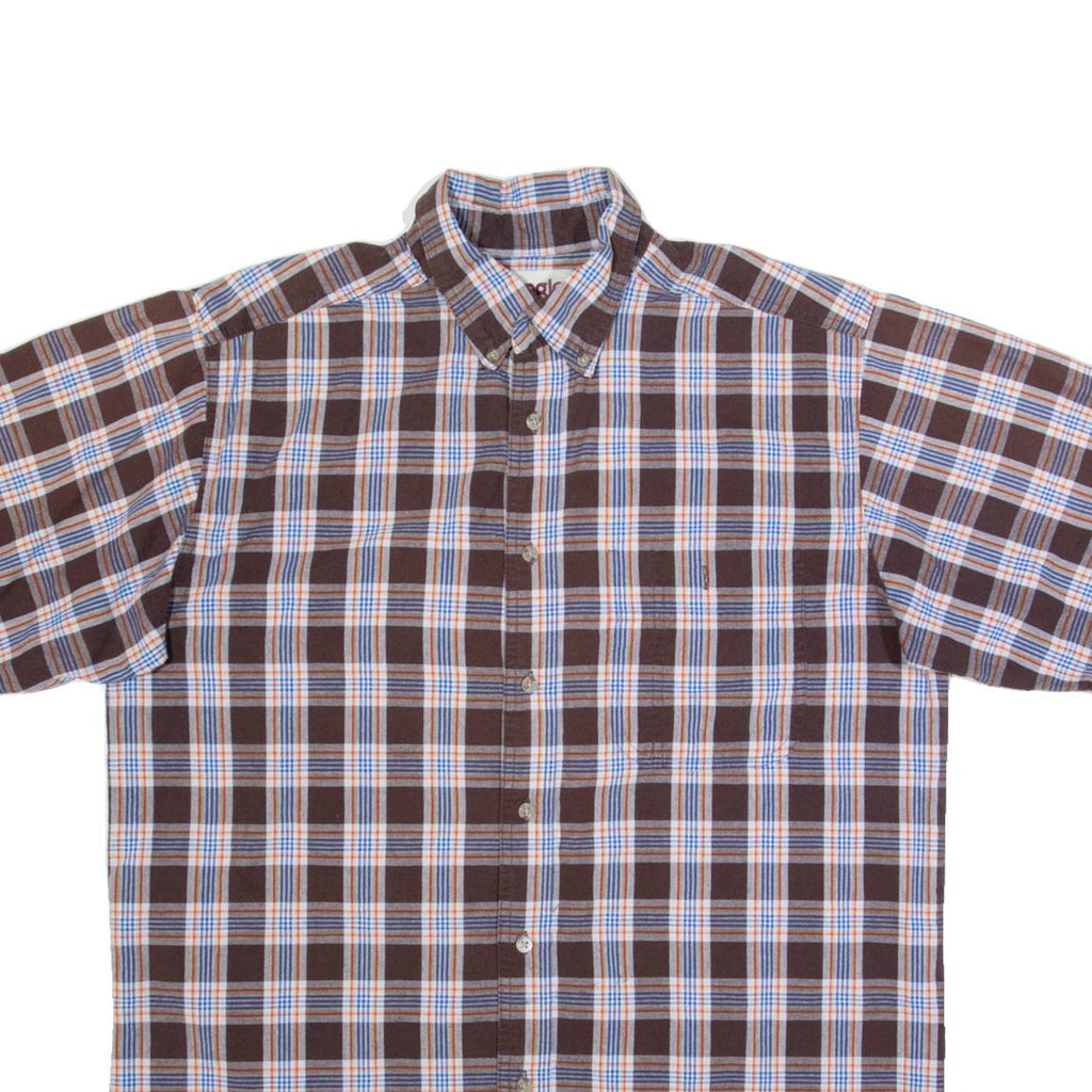 WRANGLER Mens Shirt Brown Check L