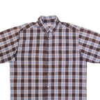 WRANGLER Mens Shirt Brown Check L