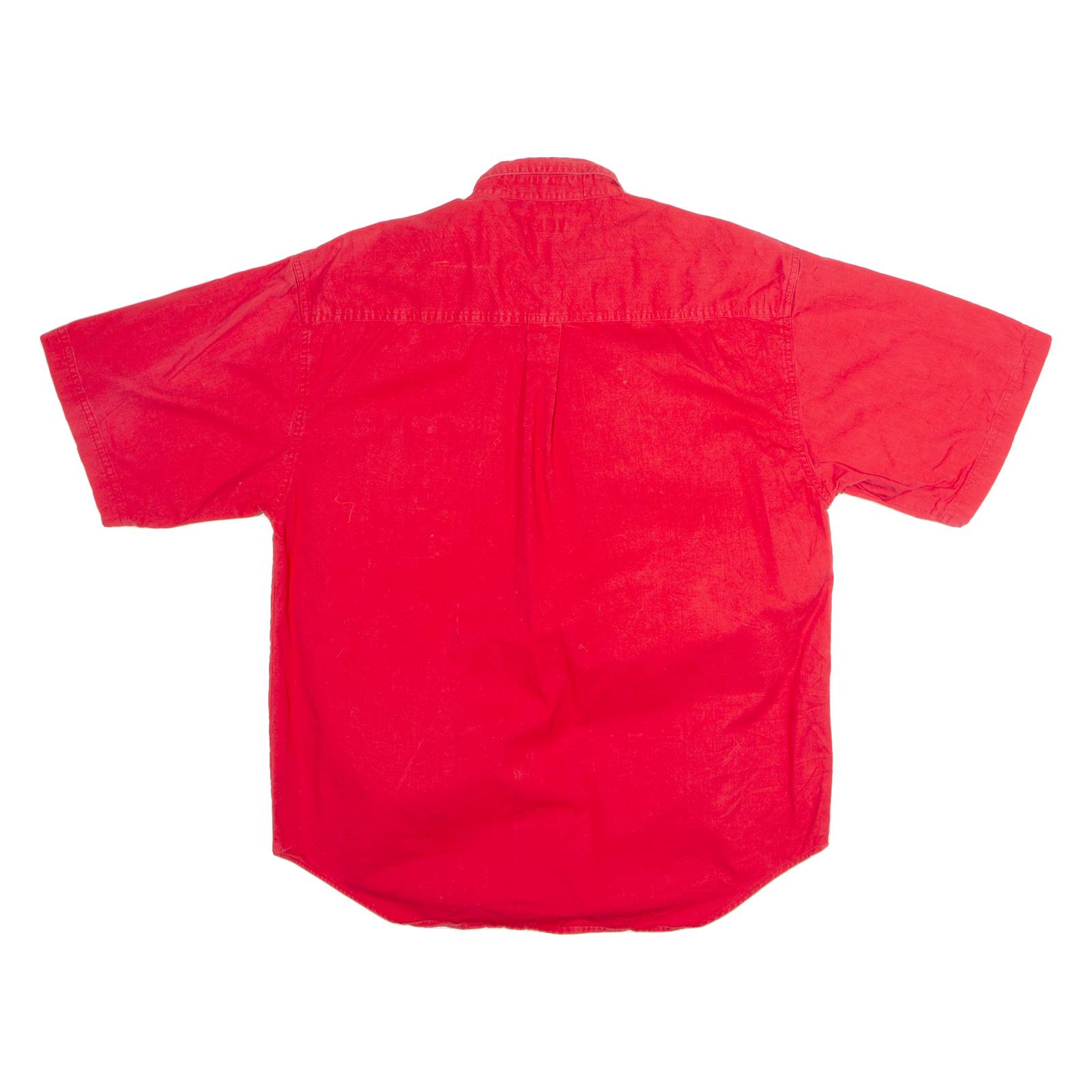 BUGLE BOY Mens Plain Shirt Red 90s XL