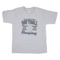 GILDAN Softball Champions Mens T-Shirt Grey USA L