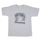 GILDAN Softball Champions Mens T-Shirt Grey USA L