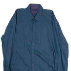 TED BAKER Mens Shirt Blue Striped Long Sleeve M