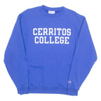 CHAMPION Cerritos College California Mens Sweatshirt Blue USA L