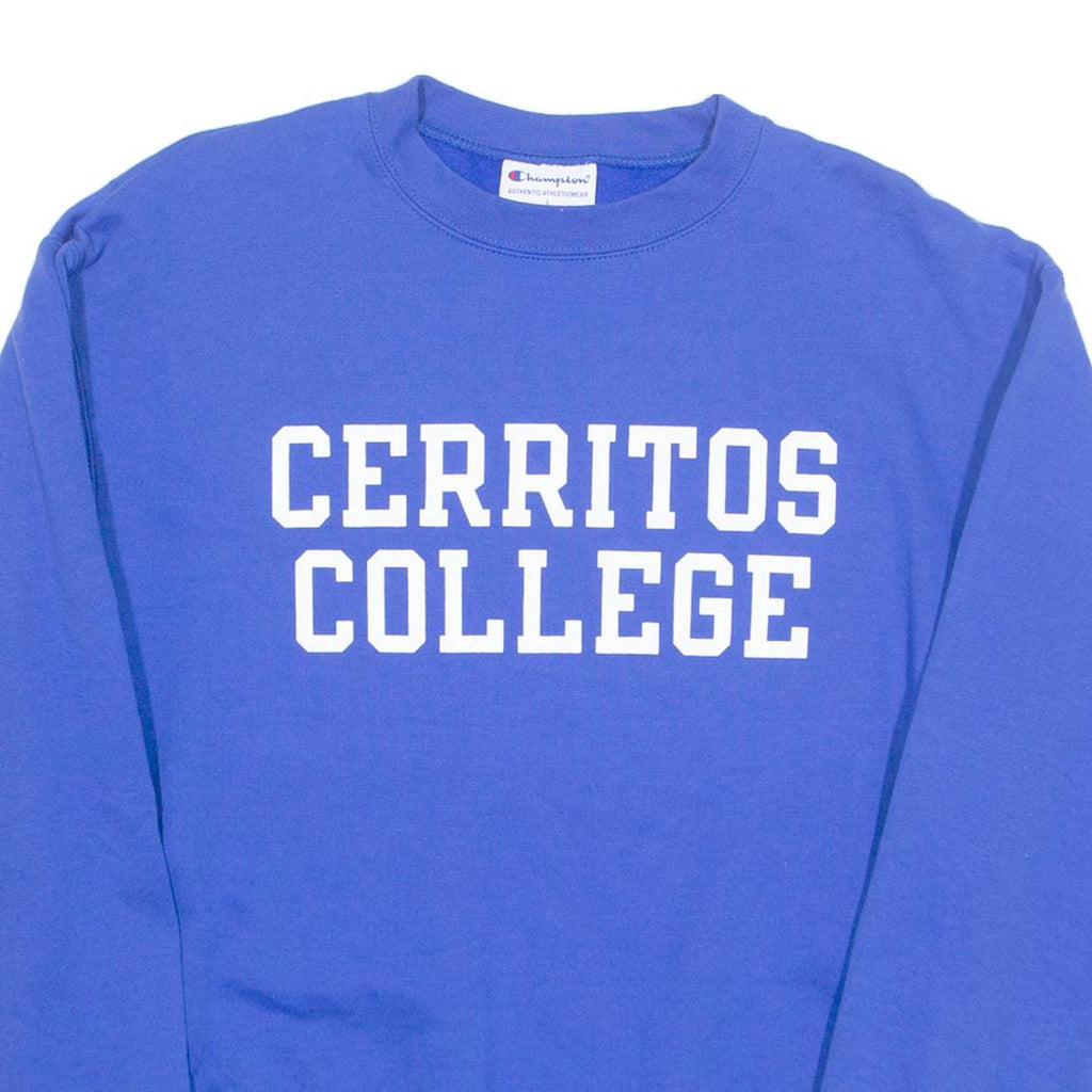 CHAMPION Cerritos College California Mens Sweatshirt Blue USA L
