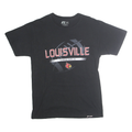 RUSSELL Mens Black Louisville Cardinals Graphic T-Shirt M Short Sleeve Crew Neck
