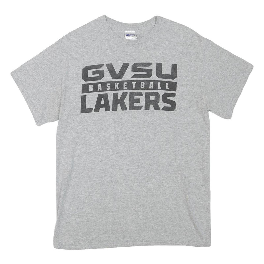 GILDAN Mens Grey Gvsu Lakers Basketball Graphic T-Shirt M Short Sleeve Crew Neck
