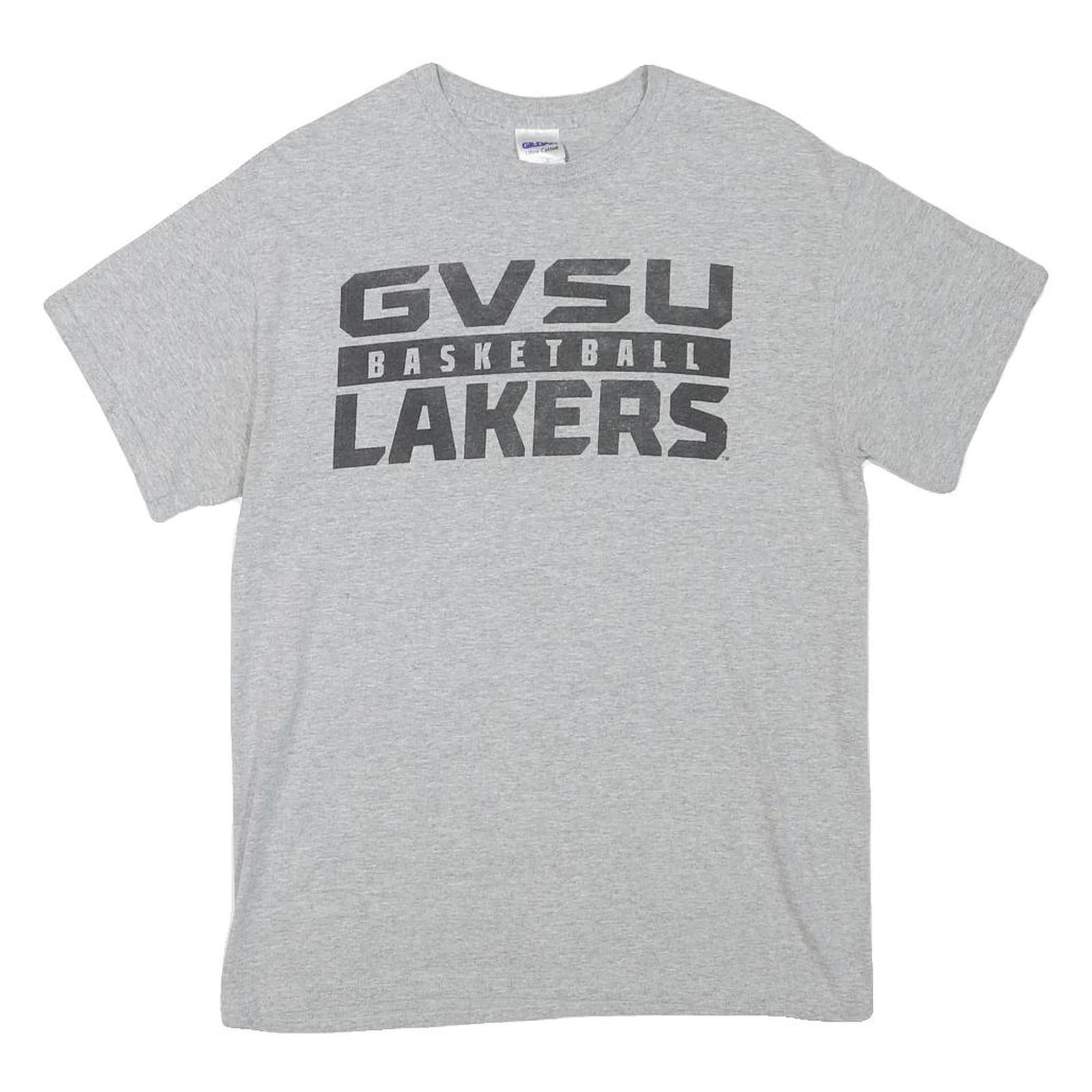 GILDAN Mens Grey Gvsu Lakers Basketball Graphic T-Shirt M Short Sleeve Crew Neck
