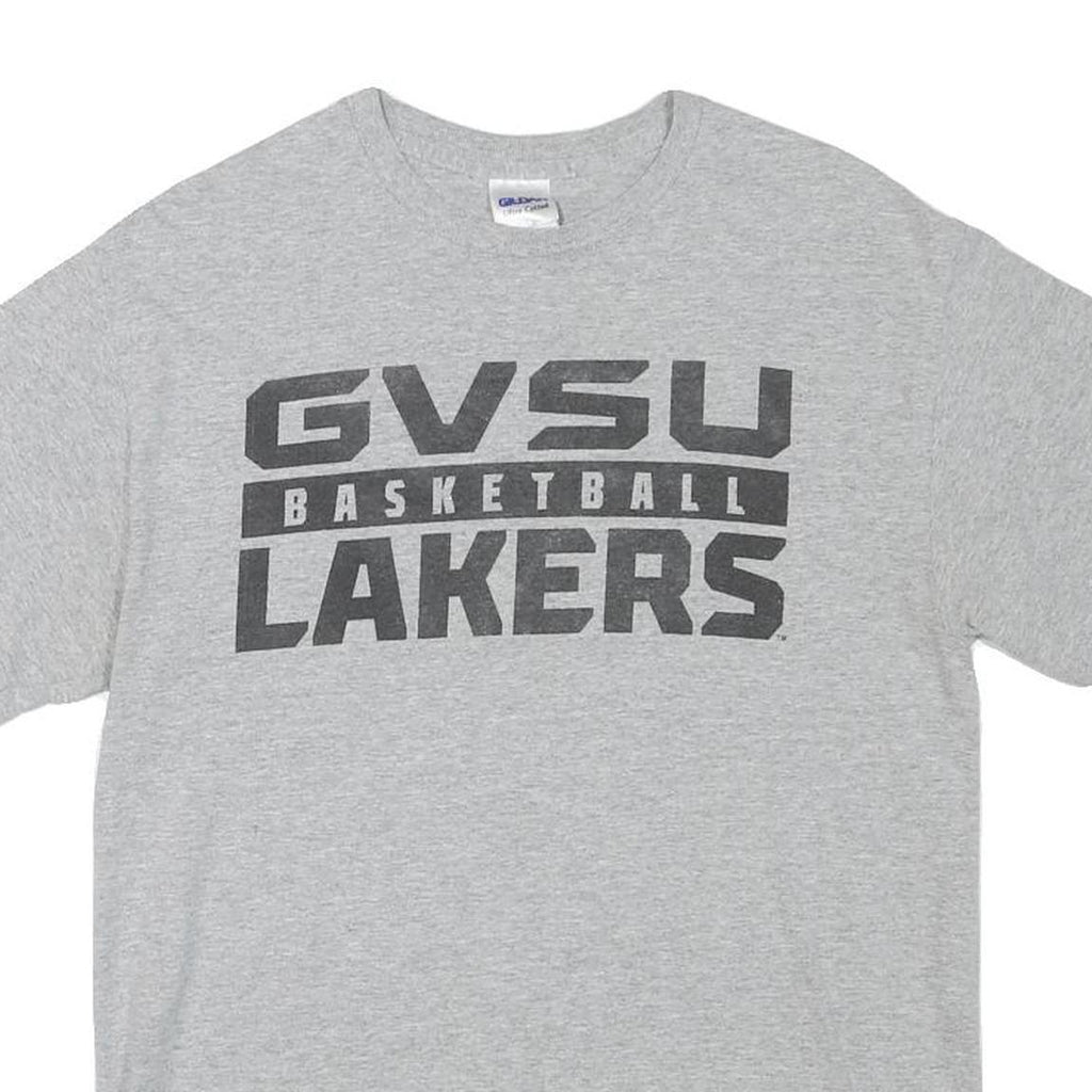 GILDAN Mens Grey Gvsu Lakers Basketball Graphic T-Shirt M Short Sleeve Crew Neck