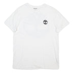 TIMBERLAND Mens White Cotton Blend Graphic T-Shirt M Short Sleeve Crew Neck