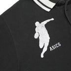 ASICS Mens Black Short Sleeve Embroidered Logo Cotton Polo Shirt L Sporty