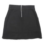 MISS SELFRIDGE Womens Black Mini Cotton Blend Skirt Zip Pockets UK 8 Casual