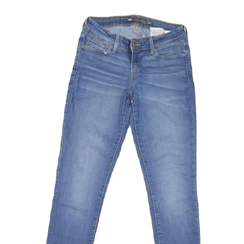 LEVI'S Womens Jeans Blue Slim Skinny Denim Light W28 L31 Stretch Zip