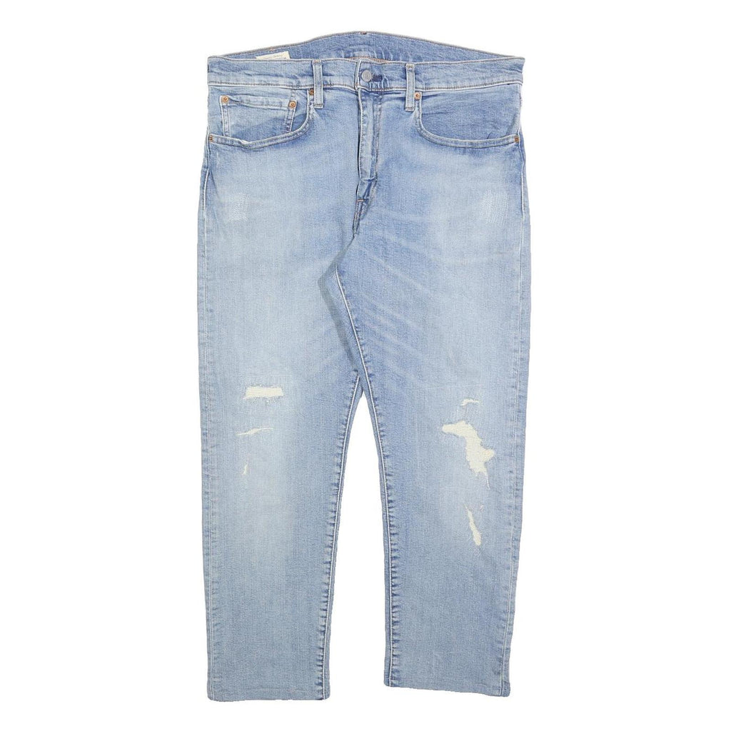 LEVI'S 512 BIG E Mens Slim Jeans Blue Denim Light W34 L25 Cotton Blend Zip