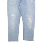 LEVI'S 512 BIG E Mens Slim Jeans Blue Denim Light W34 L25 Cotton Blend Zip