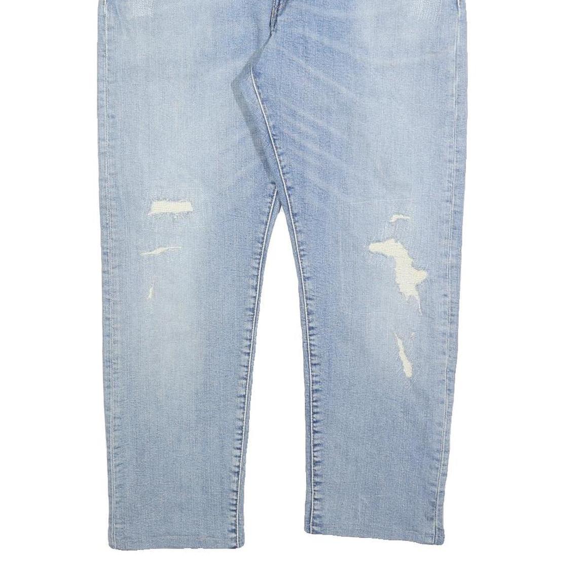 LEVI'S 512 BIG E Mens Slim Jeans Blue Denim Light W34 L25 Cotton Blend Zip