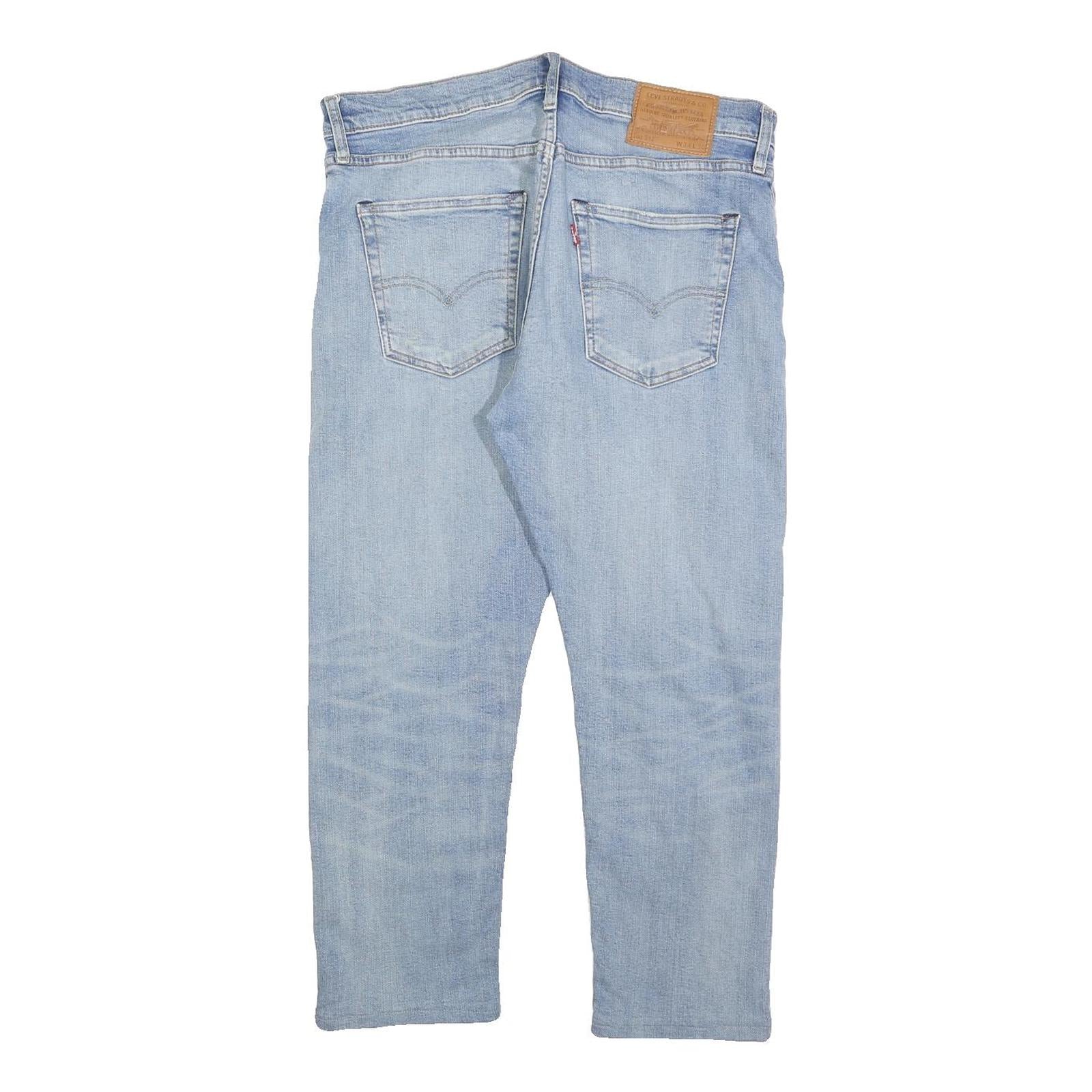 LEVI'S 512 BIG E Mens Slim Jeans Blue Denim Light W34 L25 Cotton Blend Zip