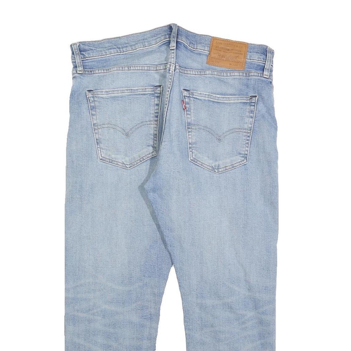 LEVI'S 512 BIG E Mens Slim Jeans Blue Denim Light W34 L25 Cotton Blend Zip