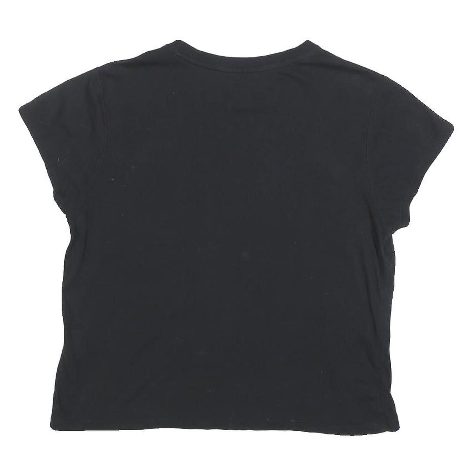 DKNY Womens Black XS Short Sleeve Crew Neck Graphic T-Shirt Sport Logo