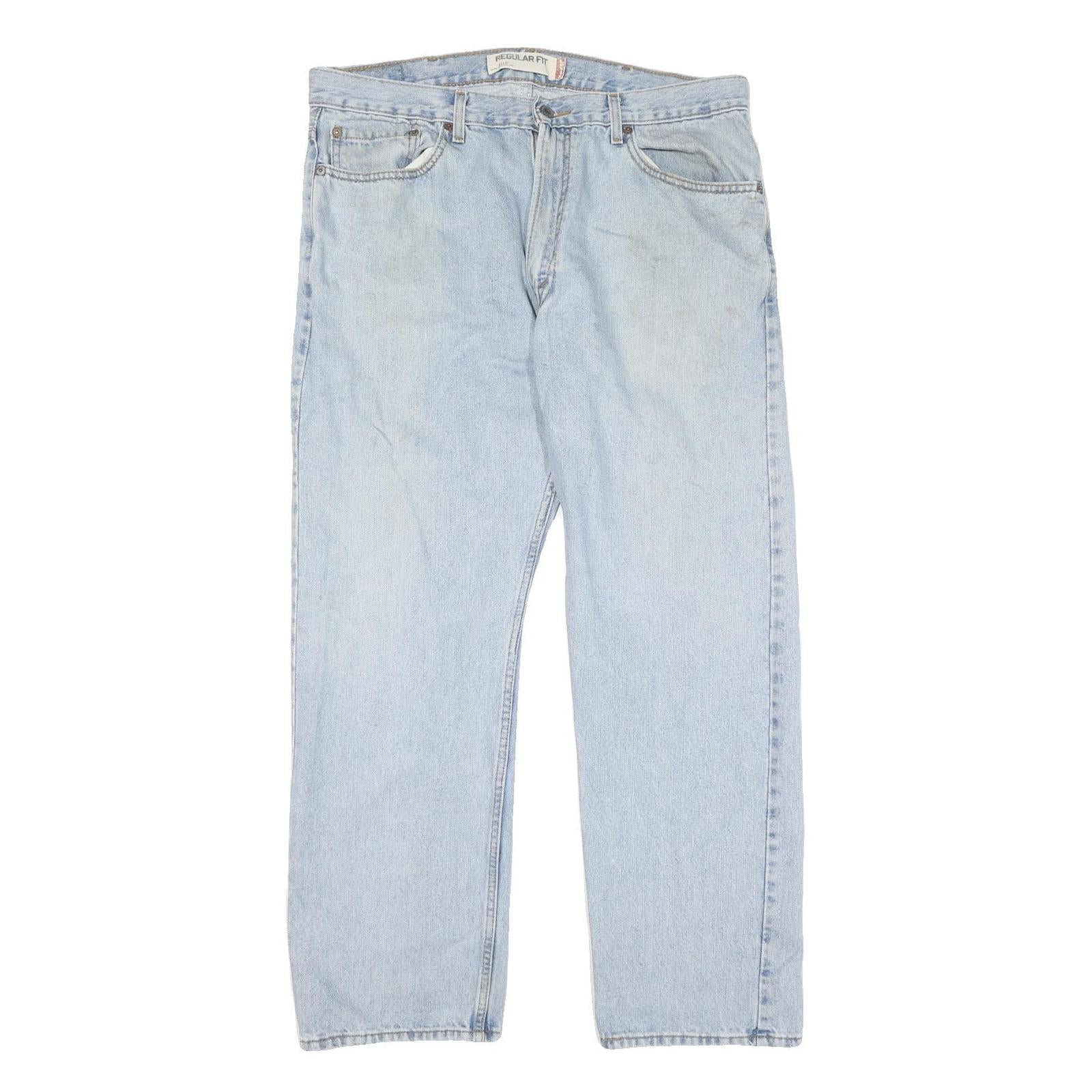 LEVI'S 505 Mens Jeans Blue Regular Straight Denim Light W38 L30 Classic Fit Zip