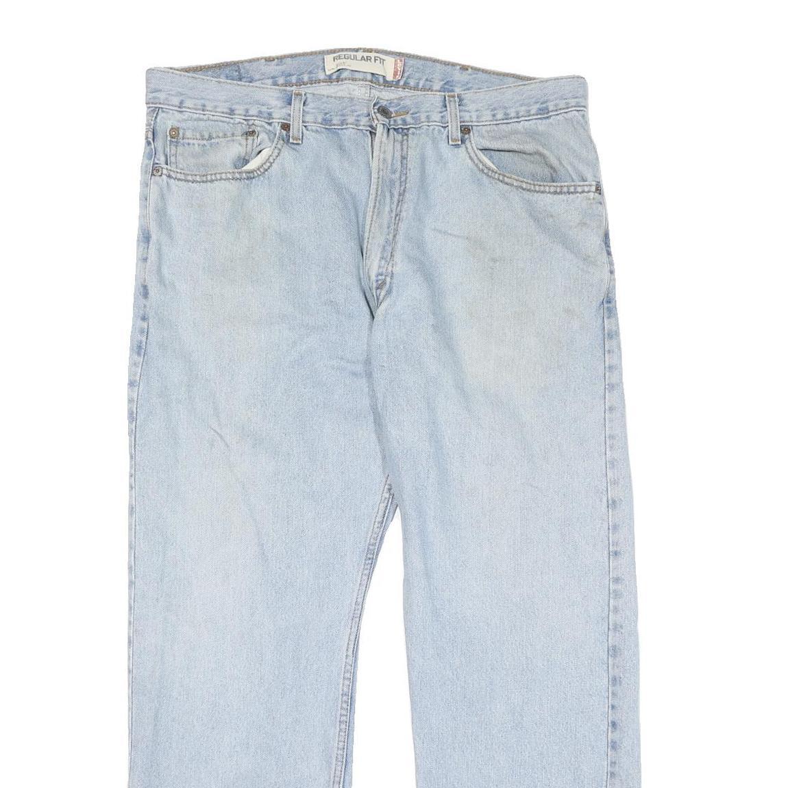 LEVI'S 505 Mens Jeans Blue Regular Straight Denim Light W38 L30 Classic Fit Zip