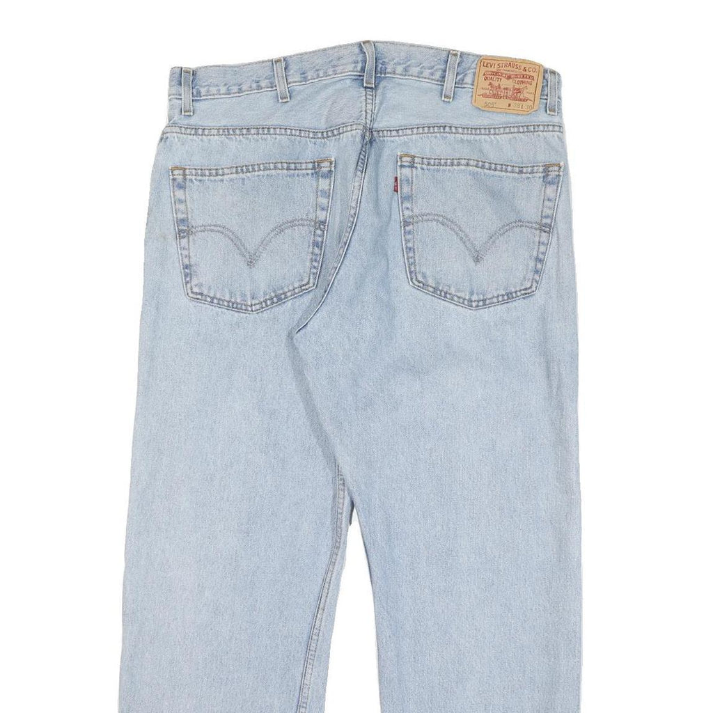 LEVI'S 505 Mens Jeans Blue Regular Straight Denim Light W38 L30 Classic Fit Zip