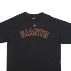 MAJESTIC Mens Black Giants Graphic T-Shirt XL Short Sleeve Crew Neck Player