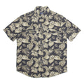 CHAPS Mens Shirt Black Floral L