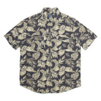 CHAPS Mens Shirt Black Floral L