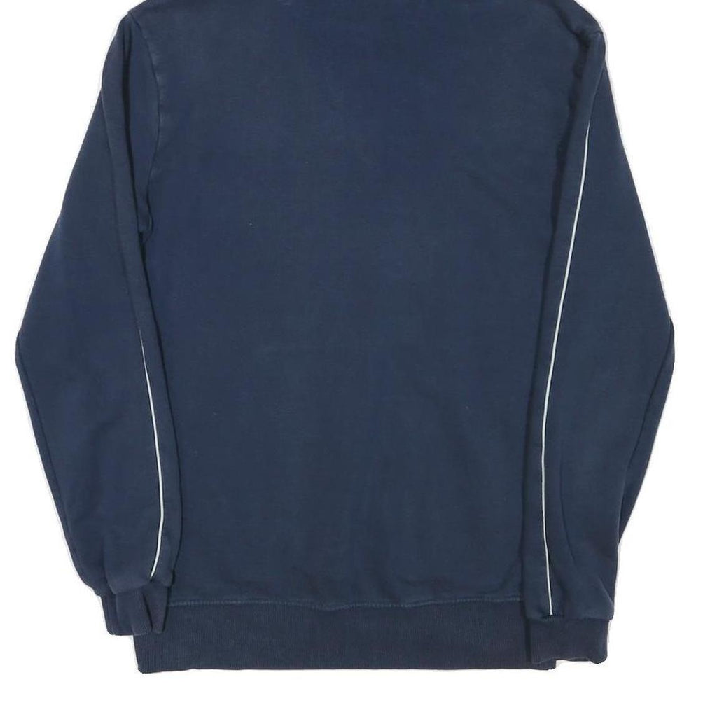 ELLESSE Mens Navy Blue Hoodie S Cotton Blend Casual Pullover Sweatshirt
