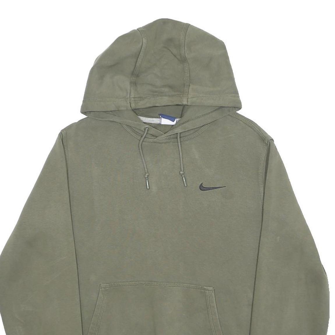 NIKE Mens Green Pullover Hoodie M Small Swoosh Logo Casual Wear