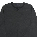 NAUTICA Mens Grey & Black Sweatshirt Crew Neck 2XL Casual Polyester Pullover