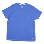 STARTER Mens Blue Plain T-Shirt XL Short Sleeve Crew Neck Casual Cotton Blend