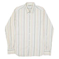 TED BAKER Mens Shirt Green Striped Long Sleeve M