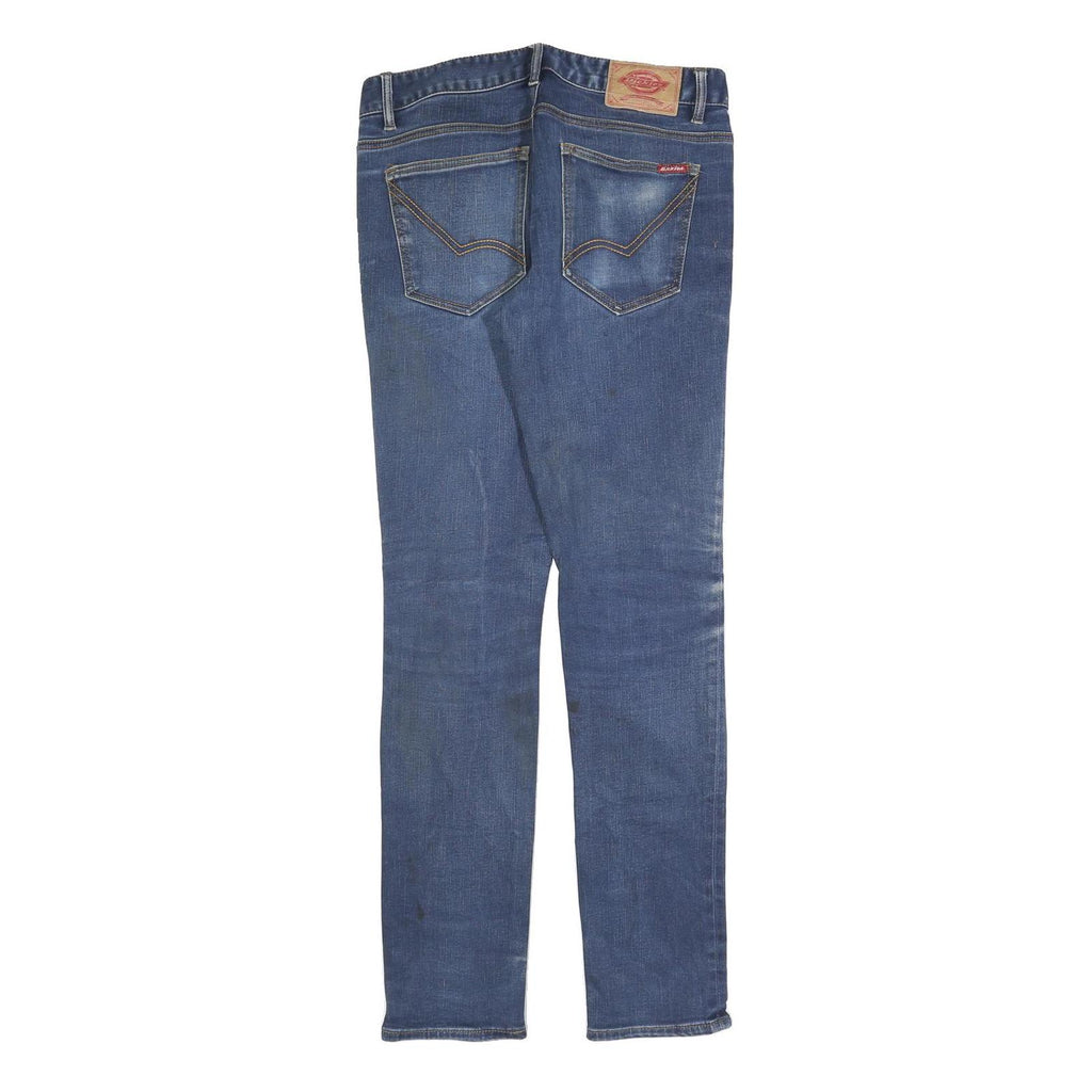 DICKIES Womens Blue Slim Skinny Denim Cotton Blend W32 L32 Casual Jeans
