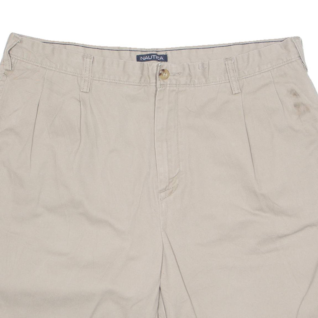 NAUTICA Mens Chino Shorts Grey XL W38