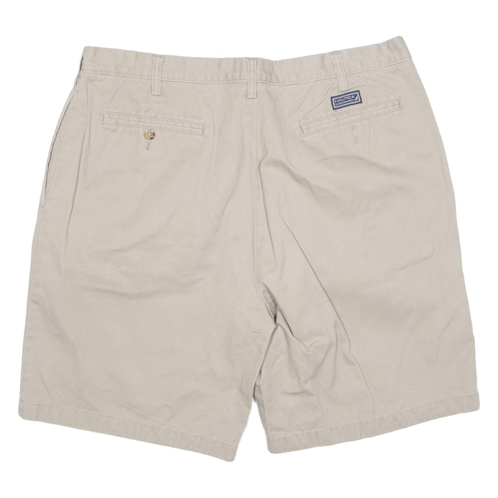 NAUTICA Mens Chino Shorts Grey XL W38