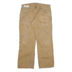 DICKIES Mens Jeans Beige Regular Straight Denim W34 L30 Workwear Utility
