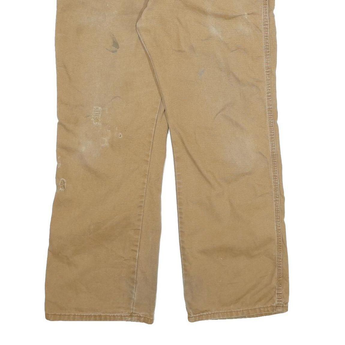 DICKIES Mens Jeans Beige Regular Straight Denim W34 L30 Workwear Utility