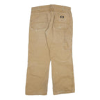 DICKIES Mens Jeans Beige Regular Straight Denim W34 L30 Workwear Utility